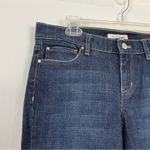 White House | Black Market White House Black‎ Market Noir Flare Leg Rose Embroidered Jeans Size 6R Photo 1