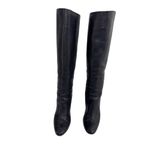 Vicini Giuseppe Zanotti Tall Black Leather Boots Size 40 High Heel Italian Chic Photo 4