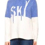 Cupcakes and Cashmere Plush Hooded Sweater Soft Blue White Ski Hoodie Photo 0