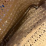 Stella & Dot Laser Cut Perforated Leather Tote Bag Beige Gold w/Zipper pouch Photo 10