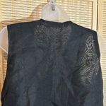Vintage Cee Cee 1990s Y2K Black Sequin Sparkle Silk Cropped Vest Small Photo 12