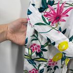 Talbots RSVP Dress Women 2P Lively Lemon Floral Fit & Flare Midi Tank Preppy White Size 2 Photo 5