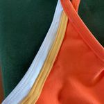 Gigo Active Brazil halter sports bra in orange white and yellow size S small NWT Photo 8