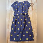 Boden Polka Dot Gray and Yellow Dress Size 6 Photo 1