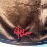 Women's Johnny Blaze Flames Vintage Dead Stock Stretch Velour Crop Top Brown Med Photo 2