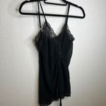 Ideology  XS Black Cami Dress Sleeveless Lace‎ Trim Adjustable Straps Silk Blend Photo 2