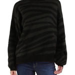 AQUA 100% Cashmere Animal Print Zebra Sweater Photo 0