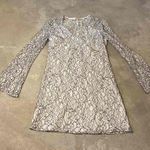 WAYF White Bell Sleeve Lace Overlay Shift Dress Size XS Photo 0