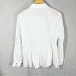 Ted Baker  White Cannan Gathered Oversized Shirt Size US 4 Business Casual Office Photo 2