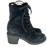 Gianvito Rossi Foster 45mm Suede Lace Up Boots in Blue/Gray Photo 7