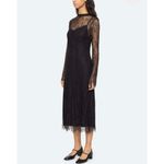 SEA NEW YORK Seraphina rhinestone and lace long sleeves Black Dress NEW Size 4 Photo 4