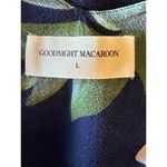 Goodnight Macaroon Dress Women Large Blue Palm Tropical Print Shift Mini Sundres Photo 8