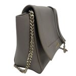 Furla Ginevra Leather Mini Crossbody Bag Sabbia Beige Gray Gold Chain Photo 4