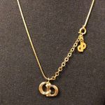 Christian Dior Authentic CD Monogram Gold Plated Spring Lock Vermeil Necklace Photo 11