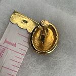 Vintage Accessocraft NYC Coat of arms clip earrings Gold Photo 3
