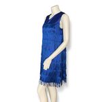 Handmade  Flapper Dress Fringe Blue 1920s‎ Great Gatsby Party Halloween Costume Photo 2
