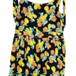 Adelyn Rae Adeyln Rae Black Fruit Floral Print Tiered Midi Dress Tie Shoulder Smocked NWT Photo 12