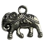 Elephant Pendant Silver Tone Charm Bracelet Necklace Jewelry Craft Dangle u Boho Photo 0