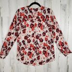 Lucky Brand NWT  Half Button Floral Long Sleeve Tunic Top Women's Size Medium Photo 6