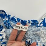 Grace Karin Floral Midi Dress Womens Small Feminine Boho Summer Cottage Smocked Photo 6