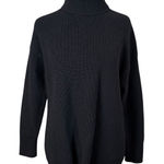 J. Crew Black Rib Knit Turtleneck Sweater Small Cotton Cashmere Quiet Luxury Photo 0