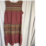 The Vermont Country Store 1X Sleeveless Sundress Casual Dress Women Red Photo 3