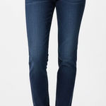 frame denim  Sutter Jeans Women Size 31 Dark Wash Distressed Cropped Straight Leg Photo 0