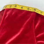 VTG MSK Women Red Velvet long sleeve wrap top side gathered shoulder pads 1X Photo 11