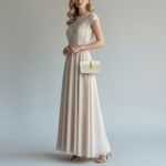 Vintage Inge Christopher Ivory Brocade Gold Chain Clutch NWOT White Photo 8