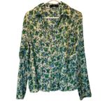 Mango Floral Printed Shirred Shirt Size US 6 Photo 3