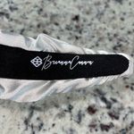 Brianna Cannon Satin/Silk Headband with Hand Sewn Beads Flowers Feminine New White Photo 5