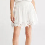 Ramy Brook Jacy White Lace Trim Mini Dress - Size Small Photo 0