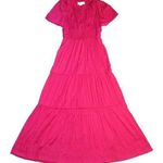 Anthropologie NWT by The Somerset Maxi in Pink Lumensilk Edition Dress M Photo 0