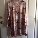 New Women’s Shein Halloween Long Cardigan Robe Lightweight Silky Satiny Size 1X Pink Photo 7