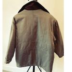 Quilted Olive Green Burgundy Winter Full Zip Coat Jacket Women Small Photo 7