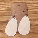 Faux Leather Earrings Tan Photo 0