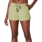 ANDIE The Short Olive Green Linen Blend Drawstring Casual Summer Shorts Size XL Photo 0