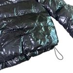 Duvetica Black Patent Real Down Coat Jacket Snap Photo 10