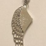 Silver Tone CZ AB Rhinestones Angel Wing Pendant Boho Necklace Photo 6