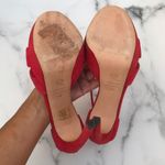 Alexander McQueen Armadillo double arched red suede sandal IT 38 US 8 Photo 11