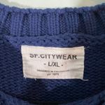 SF Citywear Women Navy American Flag Knit Crew Neck Pullover Sweater Size L/XL Size L Photo 4