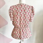 Max Studio  Floral Wrap Top, Cottagecore Boho Chic‎ Romantic Feminine Medium Photo 2
