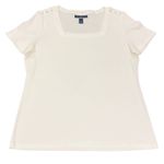 Karen Scott Karen Scoot white cotton T-shirt size L Photo 5
