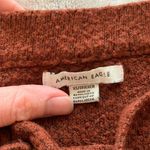 American Eagle  Lace-Up Oversized Pullover Sweater‎ Burnt Orange - Size XS Photo 2