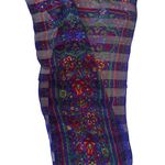 Vintage Stained Glass Scarf Rectangle 10”x53” 60s 70s Grandmacore Granny Sheer Photo 2