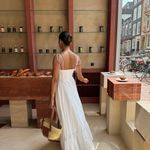 ZARA  dress maxi poplin ruffle flowy white  boho summer vacation Photo 5