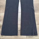 Lululemon Brushed Softstreme Ribbed Zip Flared Pant Black Gray Size 8 Photo 3