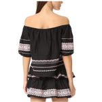 Love Shack Fancy FRIDA OFF THE SHOULDER ROMANTIC EMBROIDERED BLACK SHIRT TOP S Photo 1