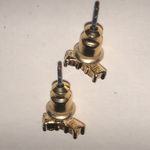 Elegant Gold Tone Purple Orange Dainty Boho Earrings Photo 3