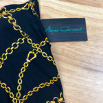 Aqua Green  Women's Black with Gold Chain Print Halter Tankini - Medium - NWT Photo 4